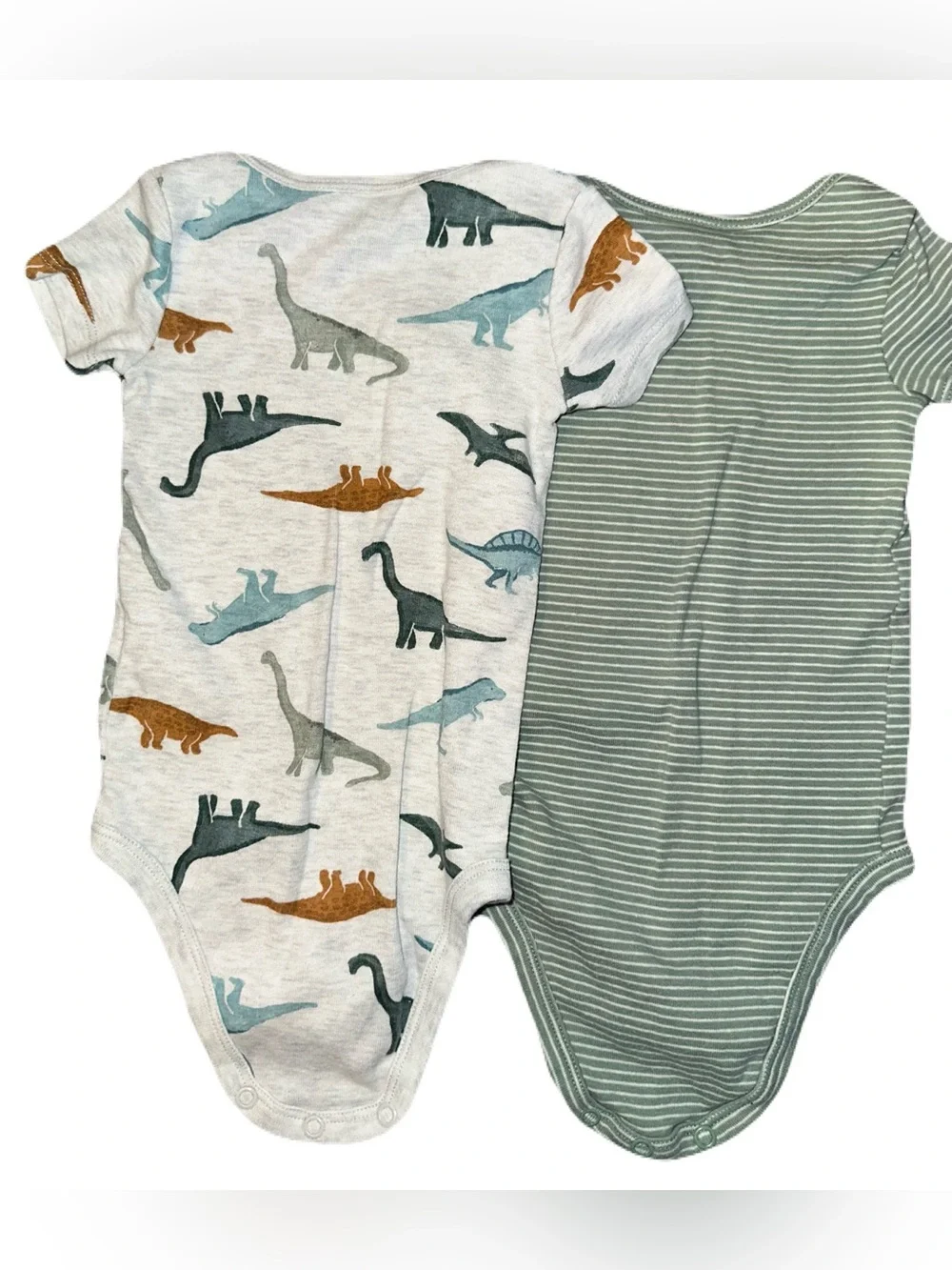 Carter's Green & Dino Print Two Piece Set Short-Sleeve Baby One-Piece Set 6-9m